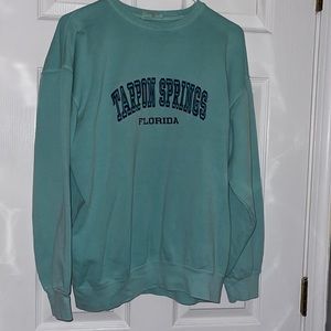 Teal crew neck
